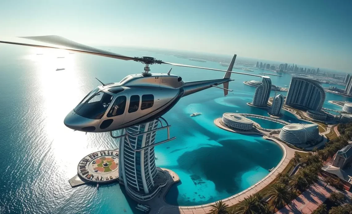 palm jumeirah helicopter tour
