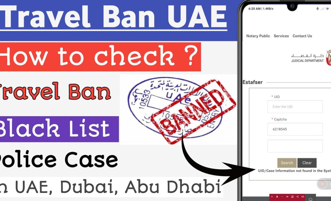 how to check travel ban in uae
